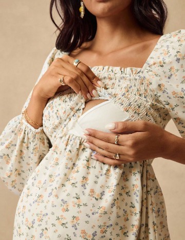 Rochie medie SHEIN Maternity, floral print