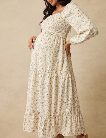 Rochie medie SHEIN Maternity, floral print