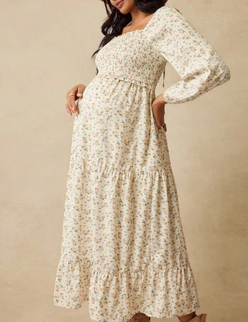 Rochie medie SHEIN Maternity, floral print