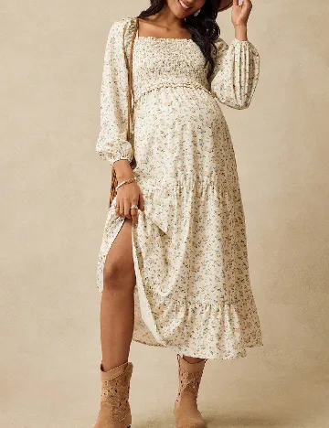 Rochie medie SHEIN Maternity, floral print