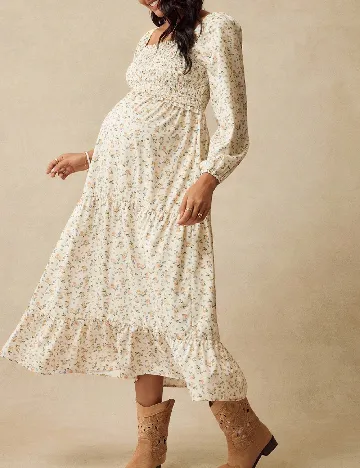 Rochie medie SHEIN Maternity, floral print