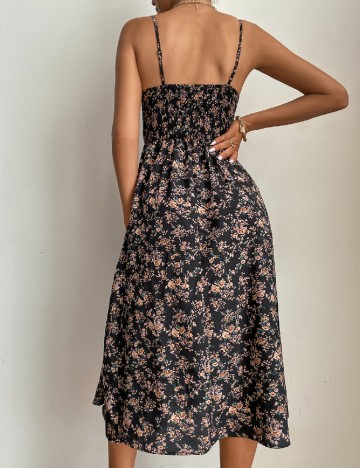 Rochie medie SHEIN, negru/maro