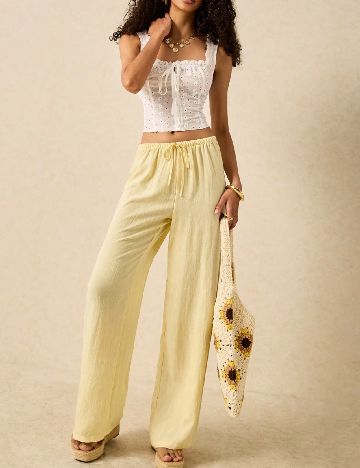 Pantaloni SHEIN, galben