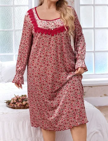 Rochie de noapte SHEIN CURVE, floral print