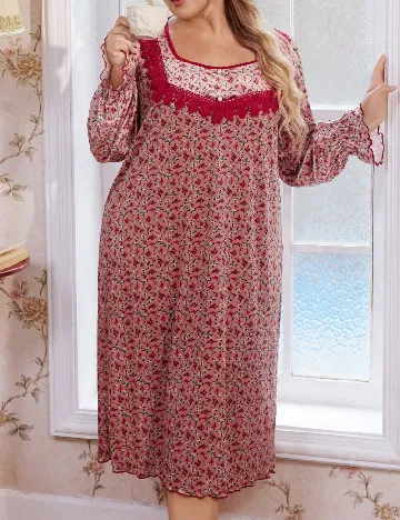 Rochie de noapte SHEIN CURVE, floral print