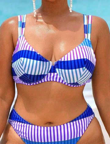 Sutien de baie SHEIN CURVE, mix culori