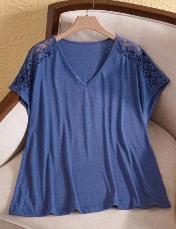 Bluza SHEIN CURVE, albastru