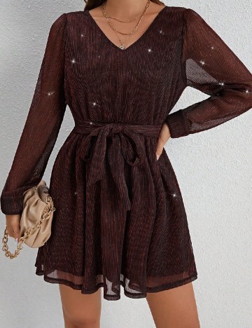 Rochie scurta SHEIN, maro