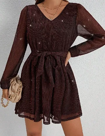 Rochie scurta SHEIN, maro