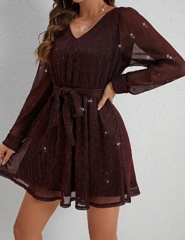 Rochie scurta SHEIN, maro