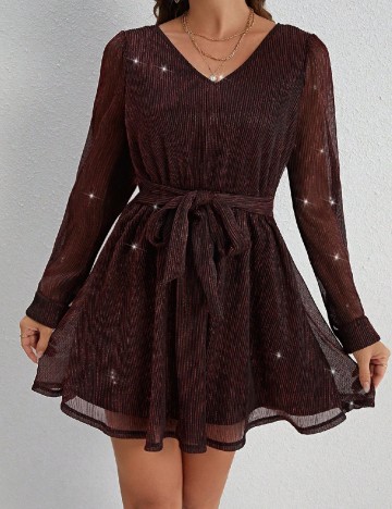 Rochie scurta SHEIN, maro