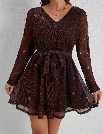 Rochie scurta SHEIN, maro