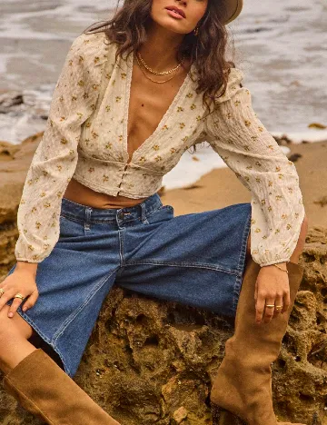 Top Aralina, floral print