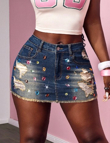 Fusta SHEIN, albastru