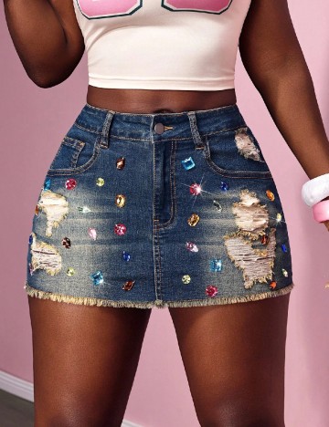 Fusta SHEIN, albastru