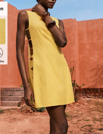 Rochie scurta SHEIN, galben