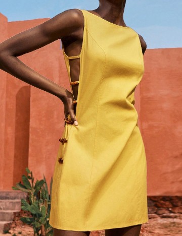 Rochie scurta SHEIN, galben