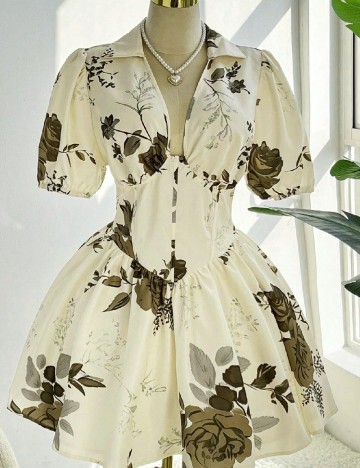 Rochie scurta SHEIN CURVE, crem