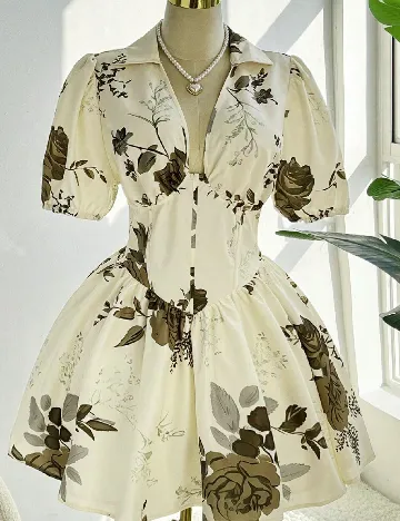 Rochie scurta SHEIN CURVE, crem