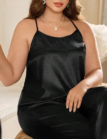 Pijama SHEIN CURVE, negru