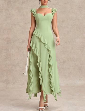 Rochie lunga SHEIN, verde