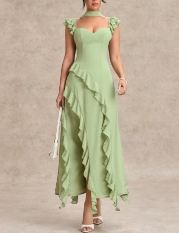 Rochie lunga SHEIN, verde