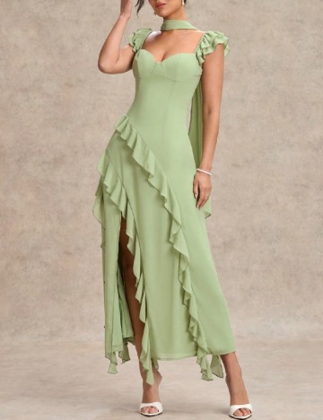 Rochie lunga SHEIN, verde