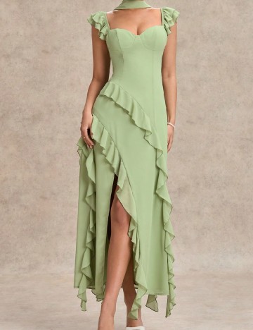 Rochie lunga SHEIN, verde