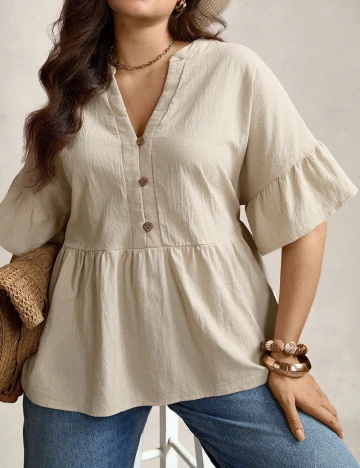 Bluza SHEIN CURVE, bej