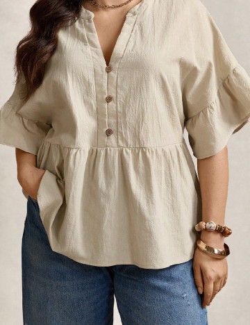 Bluza SHEIN CURVE, bej