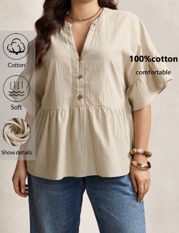 Bluza SHEIN CURVE, bej