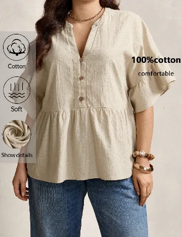 Bluza SHEIN CURVE, bej