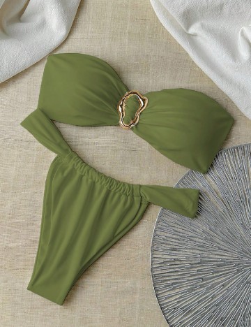 Costum de baie SHEIN, verde