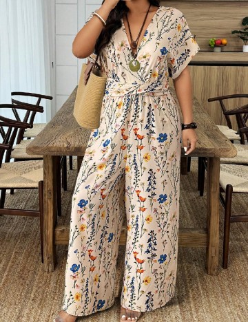 Salopeta SHEIN CURVE, floral print