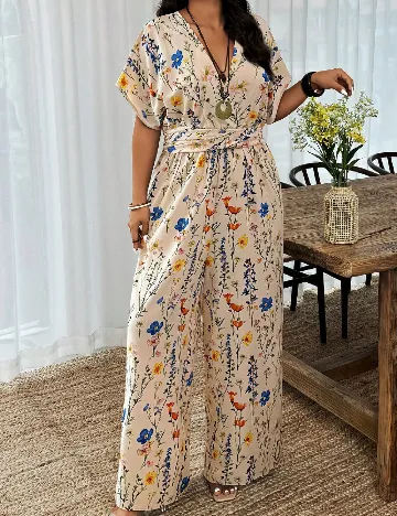 Salopeta SHEIN CURVE, floral print