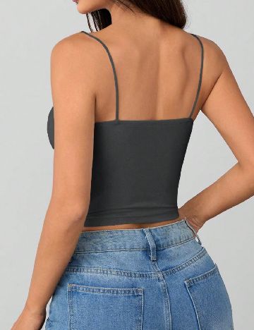 Top SHEIN, gri inchis