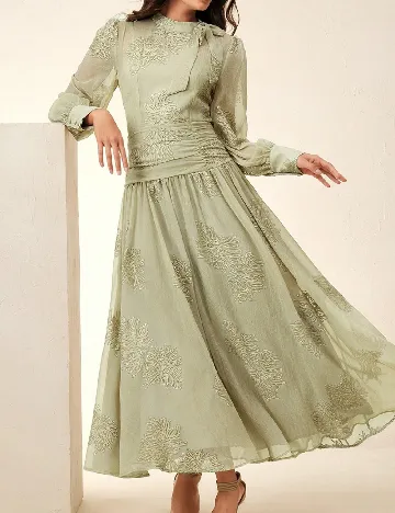 Rochie medie Anewsta, verde