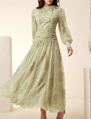 Rochie medie Anewsta, verde