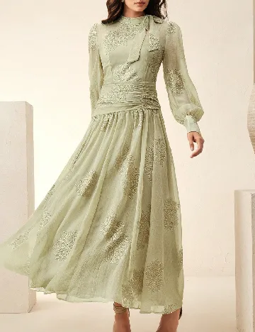 Rochie medie Anewsta, verde