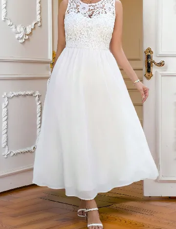 Rochie lunga SHEIN CURVE, alb