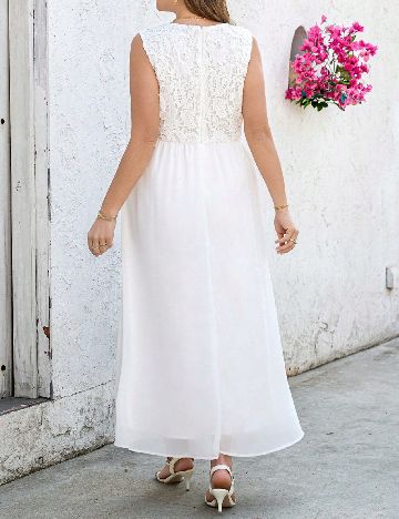 Rochie lunga SHEIN CURVE, alb