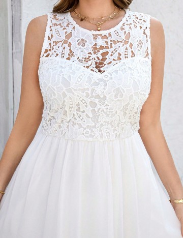 Rochie lunga SHEIN CURVE, alb