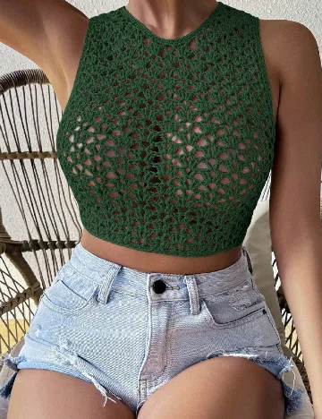 Top SHEIN, verde