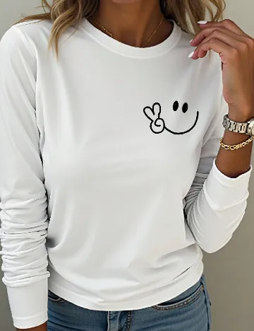 Bluza SHEIN CURVE, alb