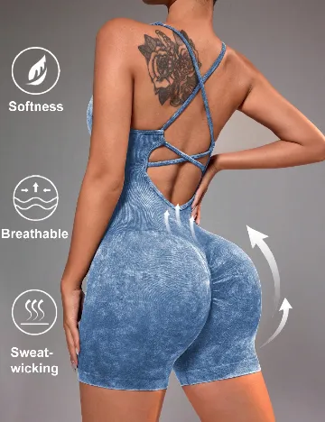 Salopeta SHEIN, albastru