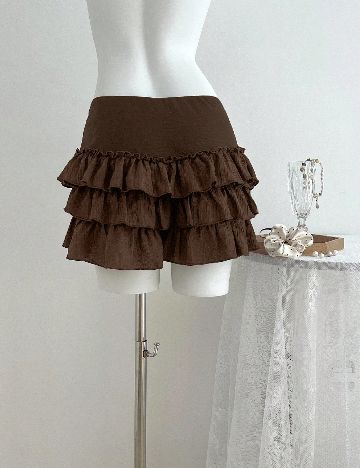 Fusta pantalon SHEIN, maro