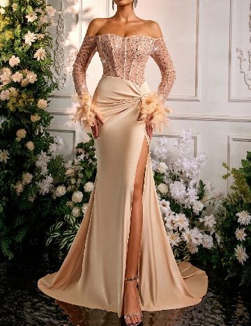 Rochie lunga SHEIN, crem