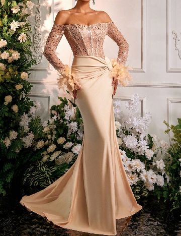 Rochie lunga SHEIN, crem