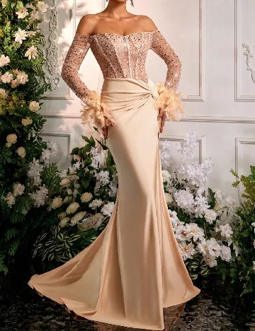 Rochie lunga SHEIN, crem