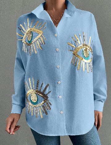 Camasa SHEIN, albastru